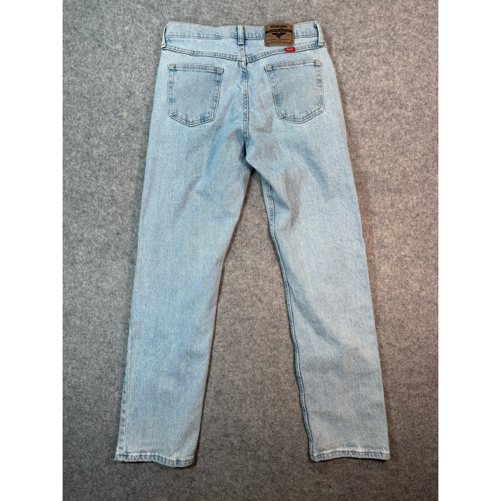 Wrangler Premium Quality Mens Light Wash Vintage Straight Leg Jeans 30x32 - Picture 7 of 7